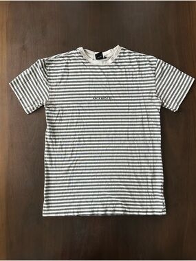 Rusty Gray & White Striped Short-Sleeve Crewneck Tee